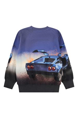 blue cotton sweatshirt MOLO KIDS | 1W25J2034991
